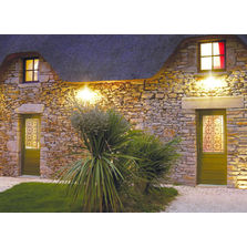 Porte d'entrée mi-vitrée avec grille | Riad