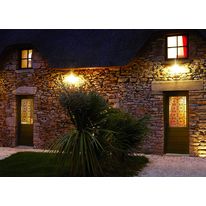 Porte d'entrée mi-vitrée avec grille | Riad