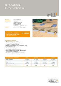 Structure de sol en sous-couche et appui élastique antivibratile pour salles de sports | G-FIT