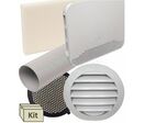 Ensemble Entrée d´air murale hygroréglable EHT² avec traversée, mousse et grille extérieure | ALDPRO0023