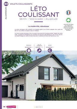 Volet coulissant solaire en aluminium avec motorisation solaire | Léto