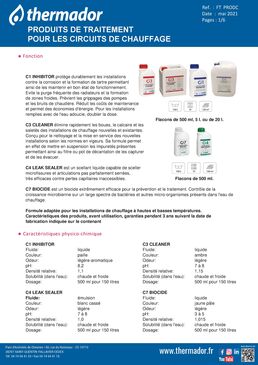 Produits de protection des circuits des installations de chauffage et de refroidissement | PRODC