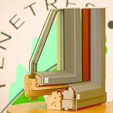 Fenêtre mixte bois/alu à triple vitrage de 44 mm d'épaisseur | Passive