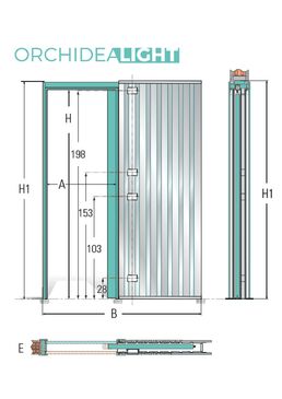 Châssis pour portes à galandage avec prédisposition électrique | ORCHIDEA LIGHT