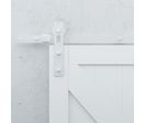 Ferrure de porte coulissante bois en acier trempé blanc | Quadrat 2 - AC030116