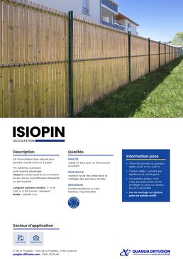 Kit d'occultation en pin sylvestre autoclave pour panneaux soudés | ISIOPIN