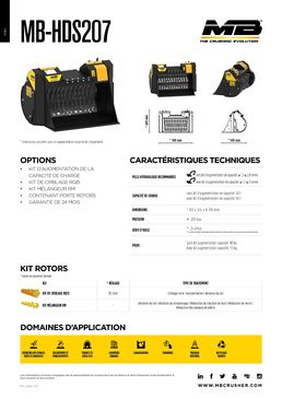 Godet cribleur broyeur MB-HDS207