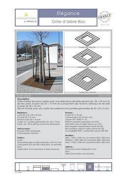 Grille d’arbre | Grille Bios en bois et acier pour aménagements urbains extérieurs