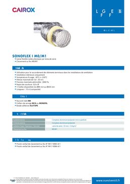 Gaines flexibles aluminium | ALUFLEX N M0 et SONOFLEX I M0/M1