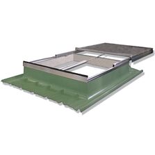 Exutoire de désenfumage pneumatique ou électrique pour toiture : DP 510 sur embase