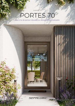 Porte d'entrée monobloc en aluminium à haute performance thermique | Série 5700