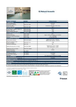 Revêtement de sol acoustique homogène en vinyle bio-attribué | iQ Natural Acoustic