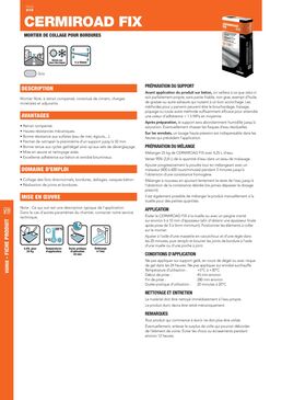 Mortier de collage pour bordures | CERMIROAD FIX 