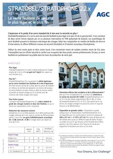 Verres feuilletés très minces pour fenêtres | Stratobel Stratophone 22.x