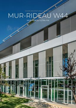 Mur rideau aluminium ultra fin W44 