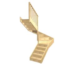 Escalier Faubourg double quart tournant intermédiaire rampe Idéal | LAPEYRE SERVICES