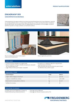 Géocomposite de drainage et de filtration | ENKADRAIN B10