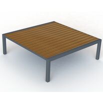 Banquette estrade | Epure Modèle Té en acier thermolaqué et assise bois