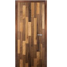 Bloc-porte d'intérieur design en placage noyer | MACADAMIA