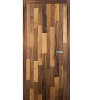 Bloc-porte d'intérieur design en placage noyer | MACADAMIA