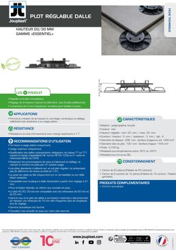 Plots standards ESSENTIEL pour dalles