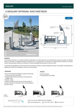 Sélectif de passage | U oscillant Optimum+ avec Pass’Vélos