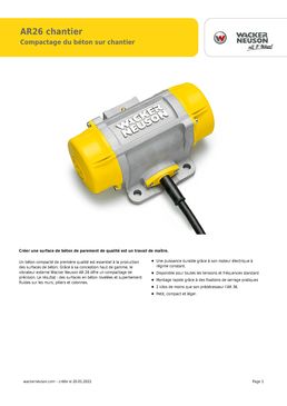 Vibrateur externe à béton en vente ou en location | AR26