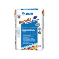 Mortier-colle amélioré C2E | KERAFIX HP SPÉCIAL TERRASSE pour dallages et pierres naturelles