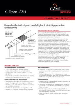 Câbles chauffants autorégulants pour la mise hors gel de tuyauteries | XL-TRACE LSZH