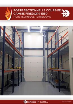 Porte sectionnelle coupe-feu EI60 - EI120