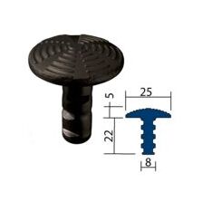 KIT DE 200 CLOUS PODOTACTILES NOIR DIAM 25 À SCELLER | CP5C