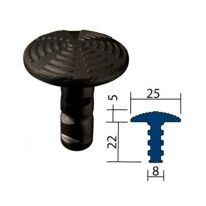 KIT DE 200 CLOUS PODOTACTILES NOIR DIAM 25 À SCELLER | CP5C