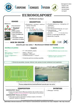 Revêtement acrylique pour terrains de sport et zones piétonnières | Eurosolsport
