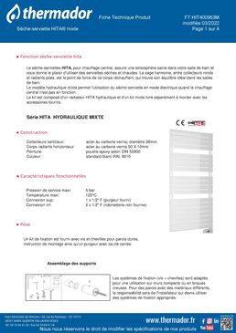 Sèche-Serviettes  hydraulique, électrique ou mixte | HITA