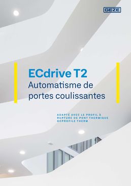 Porte automatique coulissante pour des entrées à rupture de pont thermique | ECDRIVE T2 