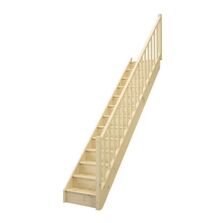 Escalier Uno bois droit avec rampe| LAPEYRE SERVICES
