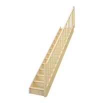 Escalier Uno bois droit avec rampe| LAPEYRE SERVICES