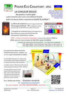 Catalogue 1PEC Poster-Eco-Chauffant : décoratif et basse consommation 