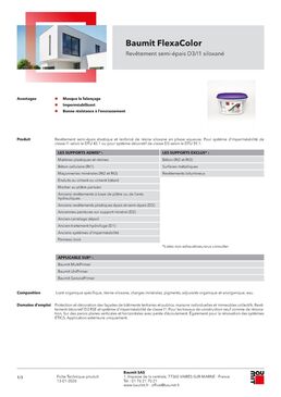 Revêtement semi-épais D3/I1 siloxané | FlexaColor 