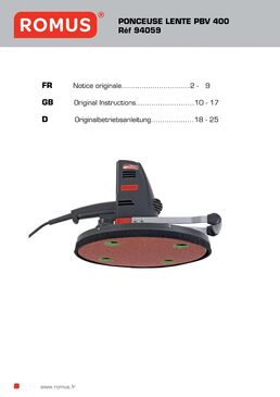 Ponceuse lente pour I.T.E polystyrène | PBV-400 