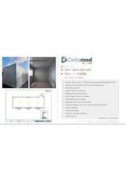 Bureau modulaire d'occasion 657 - 24 m² | Cougnaud