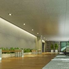 Panneau acoustique bois et ciment pour mur ou plafond | Concrete Veneer