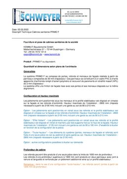 Cabine WC, douche et vestiaires | PRIMO F