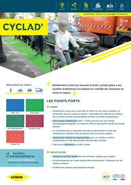 Revêtement coloré pour voies cyclables  | CYCLAD’  