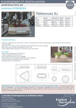Jardinières béton avec réserve d'eau | SYNERGIE 5 