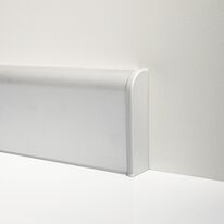 Plinthe en métal | METAL LINE 97/8 en aluminium anodisé avec goulotte passe-câbles