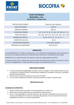 Coffrage en carton biodégradable pour dalles béton | Biocofra VS