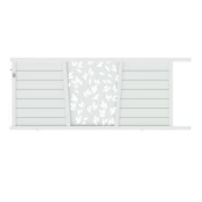 Portail coulissant Aluminium Pise décor feuille | LAPEYRE SERVICES