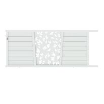 Portail coulissant Aluminium Pise décor feuille | LAPEYRE SERVICES