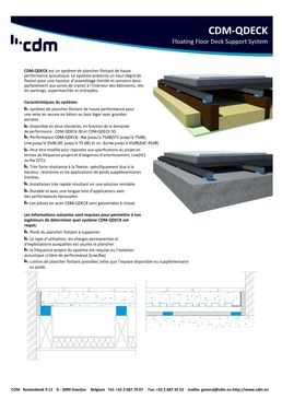 Système de plancher flottant de haute performance acoustique pour plancher LEWIS | LEWIS CDM-QDECK 
